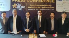 Konferensi Pers CSA Awards 2023, yang digelar di Menara 16, Jakarta, Kamis (23/11/2023) (HELLO.id / Idris Daulat)