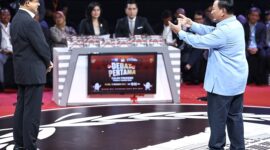 Acara Debat perdana Calon Presiden (Capres) 2024 yang digelar di kantor KPU. (Dok. Tim Media Prabowo-Gibran)
