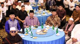 Calon Presiden nomor urut 2, Prabowo Subianto menghadiri acara Silturahmi Tokoh dan Ulama Aceh sekaligus Mengenang 19 Tahun Tsunami Aceh. (Dok. Tim Media Prabowo-Gibran)

