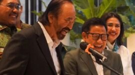 Ketua Umum Partai NasDem Surya Paloh bersama Ketua Umum PKB Muhaimin Iskandar. (Facebook.com @A Muhaimin Iskandar)