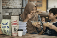 Sekarang kemasan juga harus halal! 🌙 PT Triguna Jaya Sentosa hadirkan Trifinity, wadah makanan pertama yang tersertifikasi Halal MUI dan aman untuk microwave.